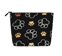 Dog Paw Prints Printed Make up Bag for Women Makeup Bags Zipper Travel Cosmetic Bags Pouch Organizer