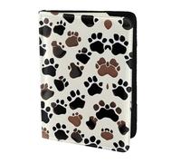 Dog Paw Prints Printing Passport Holder For Travel Must Have,Passport Cover Case For Travel Accessories For Women Men, Black, One Size