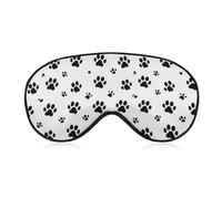 Dog Paw Prints Sleep Mask Soft Eye Mask Eye Cover Eyeshade Blindfold with Adjustable Strap