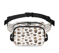 Dog Paw Prints Waist Bag Multifunction Pack for Travel Sport Running Fanny Pack Bumbag Pouch Purse Belt Bag for Women Men Kids Girls Boys