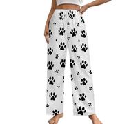 Dog Paw Prints Women's Lounge Pants Pajama Pants Print Pyjama Bottoms Pjs Trousers Nightwear with Drawstring L