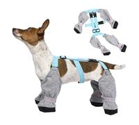 Dog Paw Protection Boots - Weatherproof Fabric Build, Full Leg Guard, Anti Slip Snow Shoes, Mud Blocking Structure | Cold Season Trekking Training Exercise Equipment for Active Canines