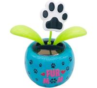 Dog Paw Solar Dancing Flower, Solar Powered Dancing Swinging Flower,Swinging Animated Bobble Dancer Decor for Car Home Desk, Solar Power Kits