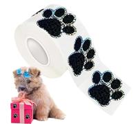 Dog Paw Stickers - 500 Pack, Self-Adhesive Animal Decals, Colourful Paw Prints | Envelope Seal, Scrapbooking, Kids Crafts, Journals, School Projects, Party Decorations, Fun Creative Activity