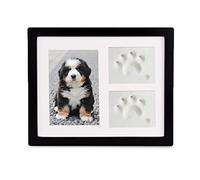 Dog Paw Tattoo Paw Print Set Dog Picture Frame - Rabbit Dog Animal Paw 3D Paw Print, Moulded Foam without Plaster for Animals, Photo Frame Paw Print Rabbit Cat (Black)