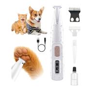 Dog Paw Trimmer 2025 Upgraded Model, Pet Hair Trimmer with LED Light, 35dB Low Noise, Waterproof, for Cats and Dogs Paws, Eyes, Ears, Face, Buttocks
