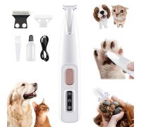 Dog Paw Trimmer, 3 in 1 Electric Doggy Kings Trimmers Rechargeable Waterproof with Led Light, 2025 New Low Noise Pet Trimmer for Paws Eyes Ears Face Rump