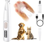 Dog Paw Trimmer, 3 in 1 Electric Trimmers Rechargeable Waterproof with Led Light, Pet Paw Trimmer, 2025 New Low Noise Pets Trimmers for Eyes Ears Face Rump
