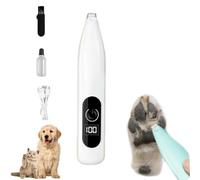 Dog Paw Trimmer, Electric Cordless Pet Clippers, Multifunctional Pet Hair Trimmer Waterproof Rechargeable Shaver with LED Light for Paws Eyes Ears Face Buttocks for Small Dogs and Cats