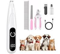 Dog Paw Trimmer, Low Noise Cat Clippers for Grooming, Pet Trimmer for Dogs Cats Paw, Waterproof Dog Shaver Small Pet Shaver for Dogs Clippers Cats Hair Around Paws, Ears, Face, Rump with LED Light