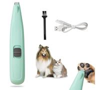 Dog Paw Trimmer, Pet Foot Hair Clipper, USB Rechargable Dog Clippers, 40DB Low Noise Dog Cat Electric Hair Trimmer with LED, for Paws, Eyes, Ears, Face, Rump(Green)