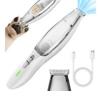 Dog Paw Trimmer with Hoover,Cordless Pet Vacuum Trimmer for Dog,Silent Paw Vacuum Clippers with 20 mm Widen Blade,Pet Hair Hoover Clippers for Dogs Paws,Eyes,Ears,Face,Private Parts