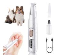 Dog Paw Trimmer with LED Light,Rechargeable Waterproof Trimmer for Dogs,18 mm Widen Blade,35dB Safety Low Noise Pet Hair Clippers for Paws Eyes Ears Face Rump