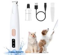Dog Paw Trimmer with LED Light, Upgraded Paw Trimmer for Dogs, Electric Dog Clippers for Groomming with Led Display, Waterproof Low Noise Pet Hair Shaver for Dogs Cats