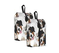Dog Paws Bernese Mountain Dog, Travel Shoe Bags 2 Pack, Waterproof Shoe Storage Bags, Shoe Organizer for Travel and Home