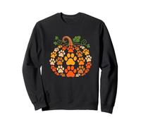 Dog Paws Fall Pumpkins Shape Thanksgiving Owner Kids Family Sweatshirt
