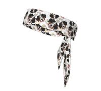 Dog Paws Pattern Bernese Mountain Dog, Head Tie, Sports Headband Tie Back, Multi Sweatband for Men Women