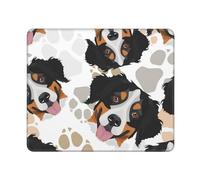 Dog Paws Pattern Bernese Mountain Dog, Mouse Pad, Non-Slip Rubber Base Mouse Pad,Waterproof Mouse Mat