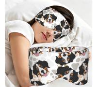 Dog Paws Pattern Bernese Mountain Dog, Sleep Mask for Home Travel, Full Eye Covers Light Blocking Eye Mask Sleep Eye and Ear Muffs