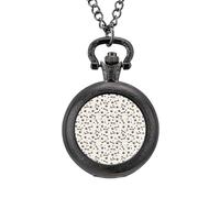 Dog Paws with Bones Pattern Vintage Pocket Watch Alloy Pendant Watches Necklace Gift for Men Women Black-Style