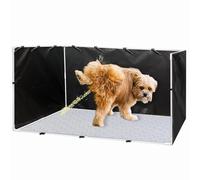 Dog Pee Pad Holder, Dog Gland Box with High Walls, Dog Splash Box Guard - Easy Clean 600D Waterproof Potty, One Adjustable Pet Toilet Fence for Indoor and Outdoor Use