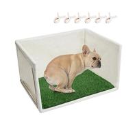 Dog Pee Pad Holder,Waterproof Pet Potty with High Walls - Foldable Spill Proof Puppy Litter Box with 6 Clips,for Pet Cat Training Bathroom Travel Balcony