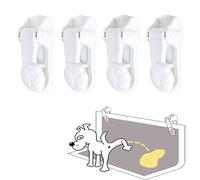 Dog Pee Pad Holder with Walls (4 Pack) for Small & Large Size Wee Wee Pad, Indoor Potty Training Pad Holder for Leg-Lifting Puppies (White)
