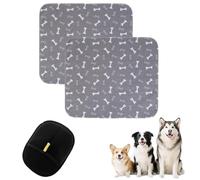 Dog Pee Pads with Pheromones, 2026 Upgraded Washable Reusable 4-Layer Leak Proof Super Absorbent Dog Training Pads for Home and Travel (2pcs Gray,S: 15.7" × 23.6")