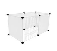 Dog Pen Fence Playpen Pet Cage Animal Dog Rabbit Pen Guinea Kitten Safety Mini Bunny Indoor Outdoor Hedgehog Puppy Rabbits Hamster Tent(White 1)