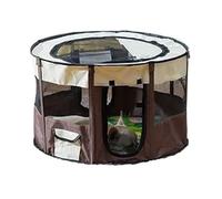 Dog Pen Pet Cat Kennels Fences Portable Dog Tent Houses For Small Large Dogs Folding Playpen Indoor Puppy Cage Dog Crate Delivery Room(Brown,70X70X40 cm)