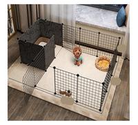 Dog Pen Pet Fence, Dog Fence, Indoor Toilet, Small and Medium-sized Dog Kennel, Free Combination, Household Isolation Dog Cage(165x111x47cm black)