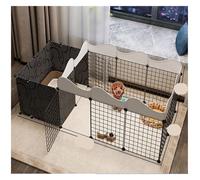 Dog Pen Pet Fence, Dog Fence, Indoor Toilet, Small and Medium-sized Dog Kennel, Free Combination, Household Isolation Dog Cage(165x75x57cm black)