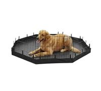 Dog Pen Protective Mat | Easy To Clean Waterproof Pet Playpen Floor Liner | Heavy Duty Woven Blanket - Leak Proof Washable Puppy Whelping Box Pad, Indoor Outdoor Dog Cage Crate Ground Guard Rug | Dark