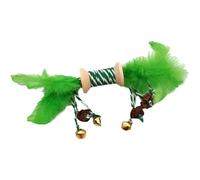 Dog Peppermint Chew Toy, Cat Feather Chew Toy | Indoor Cat Chew Toy | Indoor Kitten Colorful Feather Toy with Bell Interactive, Abrasion Resistant, Chew Resistant