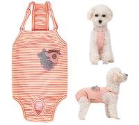 Dog Period Pants Reusable - Washable Sanitary Nappies for Female Dogs with Adjustable Suspender - Anti-Mating Safety Shorts - Dog Diapers for Puppies, Female Dogs (Orange S)