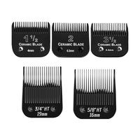 Dog Pet Cat Grooming Detachable Ceramic Blade Most Precise Fit，Compatible for Andis，Compatible for Oster，A5 Classic 76 KM 10 Series Animal Clippers(5pcs)