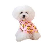 Dog Pet Clothes Strawberry Duck Pattern Snap Closure Collared Neck Cat Comfortable Casual For Teddy Spring(Pink chick,S)