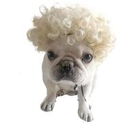 Dog Pet Cospaly Props Wigs Hair Wigs With Adjustable Elastic Strap For Halloween Christmas Eve Festival Party Decor