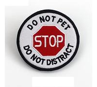 Dog Pet Do Not Touch Training Safety Vest Harness Logo Sticker Therapy Service Dog Badge Hook and Loop Patch,K