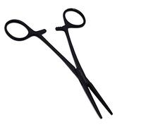 Dog Pet Ear/Nose Hair Puller Grooming Hemostat Locking Forceps Pliers, 5.5" (14cm), Straight (Black)