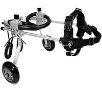 Dog Pet Wheelchair, Dog Wheelchair,Hind Leg Assisted Walking Frame Adjustable Stainless Steel Rehabilitation Handicapped Pet Cart 2-Wheels Dog Pet Stroller (X)