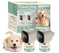 Dog Pheromone Calming Diffuser 4 in 1 Appeasing Pet Pheromones Diffuser to Calm Kit (Plug in+ 3 Pack 48ml Refill) for Anxiety Relief Reduce Barking Aggression Fighting Stress 90 Day Supply(Tasteless)