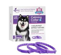 Dog Pheromone Collars - Behaviour Control Bands, Anti Stress Neck Straps | Set Of 3 Long Lasting Calm Collars With 60 Day Effect For Dogs For Home, Travel, Vet Visits, Or Thunderstorms