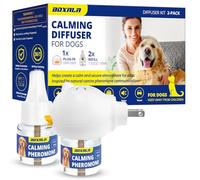 Dog Pheromones Calming Diffuser: Dog Calming Diffuser - Advanced Kit Appeasing Pheromone Diffuser for Dogs - Anxiety Relief for Dogs - Reduce Barking Aggression Fighting Stress - 2 Pack 45ml Refill