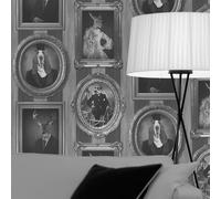 Dog Photo Frames Wallpaper Picture Black White Vintage Feature Wall