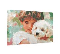 Dog Piece Jigsaw Puzzle 1500 Jigsaw Puzzles for Adults Boy Impossible Puzzle Challenging High Difficulty Family Activity with Gift Box Packaging, Great Gift Idea for Family Friends 87x57 CM -394y