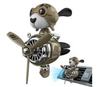 Dog Pilot Car Air Filler - Propeller Air Federator Cute Cartoon Dog Air Vent Clips - Fund Heads Shaking Ventilation Vehicle