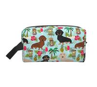 Dog Pineapple Print Spacious Capacity Cosmetic Bag for Women,Toiletry Bag for Men Travel Toiletry Bag,