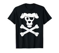 Dog Pirate Lazy Halloween Costume Puppy Skull Crossbone T-Shirt