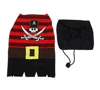 Dog Pirates Costume, Halloween Dog Pirate Costume Set, Pet Dog Costume Pirates of The Caribbean Style, Pet Costume Machine Washable Halloween Dog Pirate Costume for Puppies (XL)